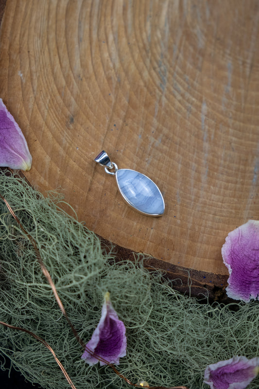 Blue Lace Agate Pendant
