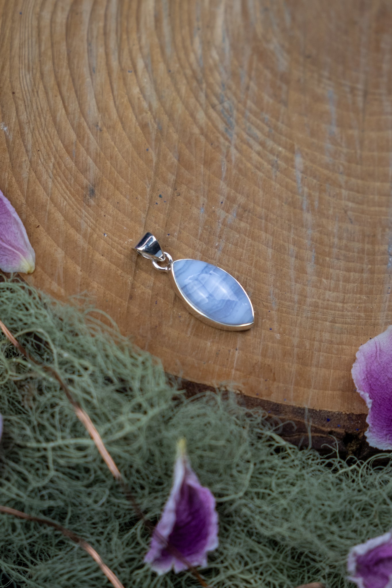 Blue Lace Agate Pendant