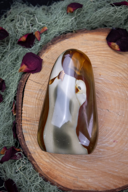 Polychrome Jasper Freeform Stone, High Grade Polished Jasper Gem, Earth Energy Crystal for Strength Stability and Renewal