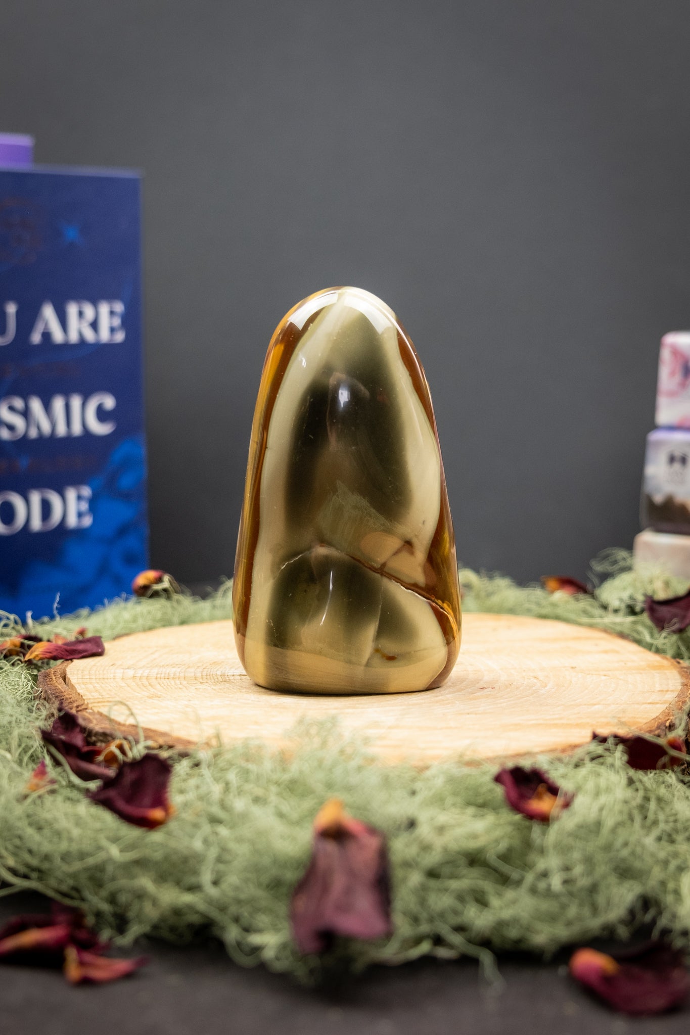 Polychrome Jasper Freeform Stone, High Grade Polished Jasper Gem, Earth Energy Crystal for Strength Stability and Renewal