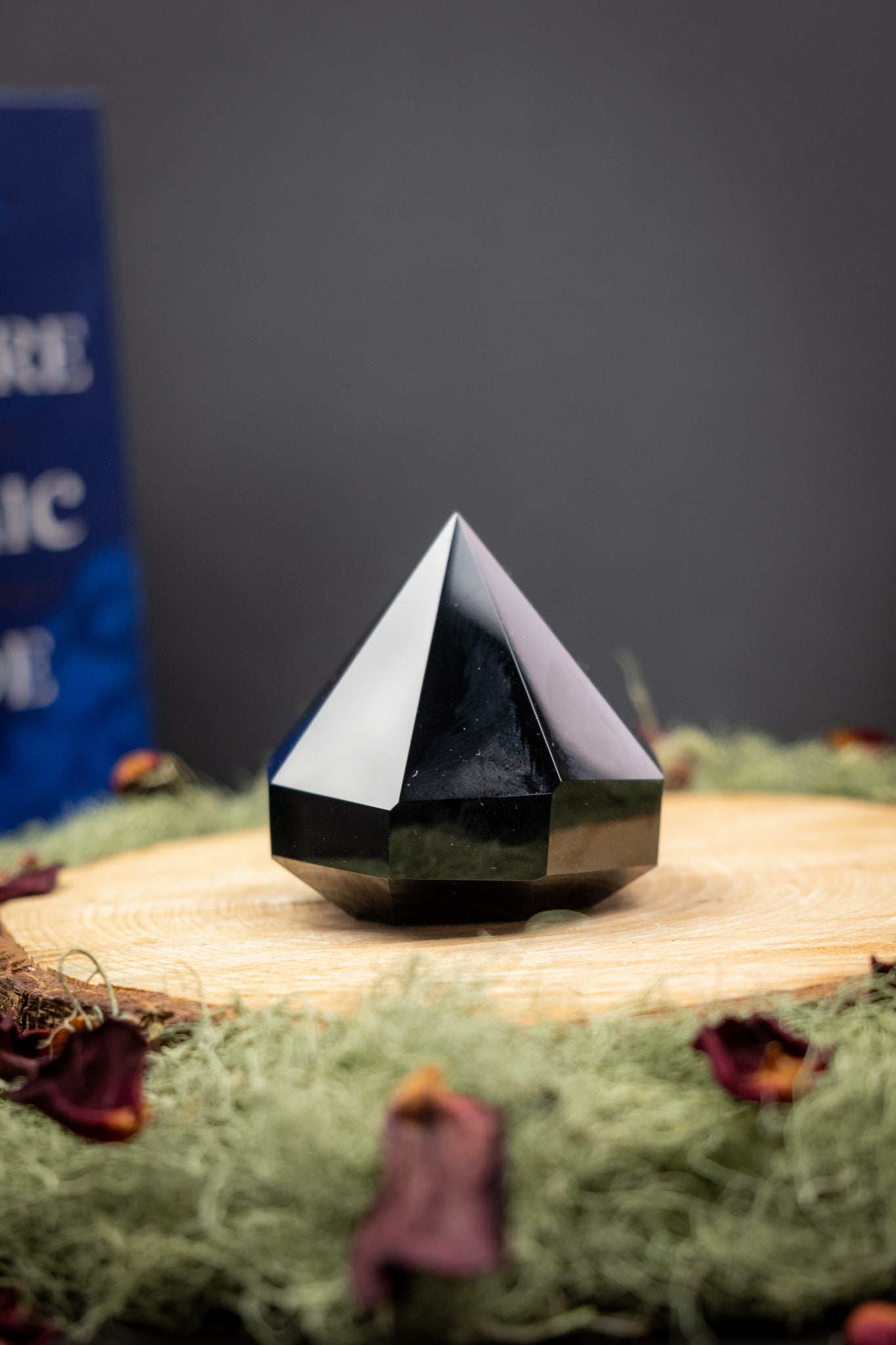 Black Obsidian Crystal Carving Gem Stone Sculpture Hand Carved Volcanic Glass Stone for Protection, Grounding and Transformation