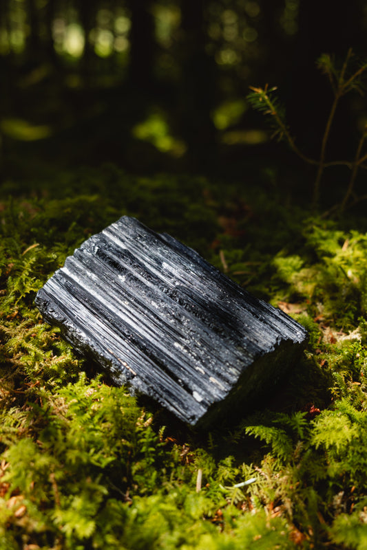 Black Tourmaline crystal, Crystal for protection, Pure black gemstone, Raw gem, Purifying and grounding, Crystal for confidence, Root chakra