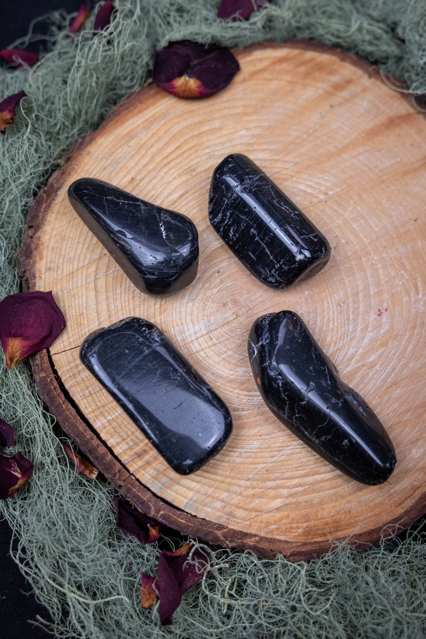 Black Tourmaline Tumble, Large Polished Black Tourmaline Stone for Protection and Grounding, Ethically Sourced from Madagascar