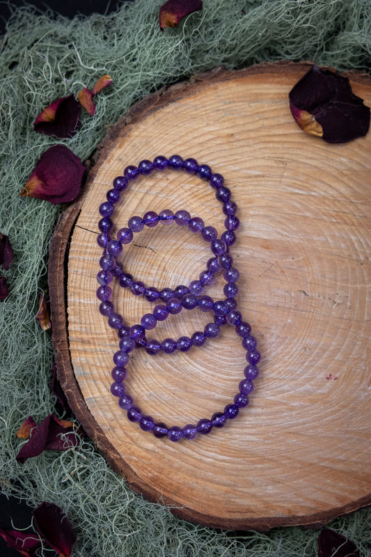 Children's Amethyst crystal bracelet, Helps with sleep issues, Prevent nightmares, Calming and soothing crystal