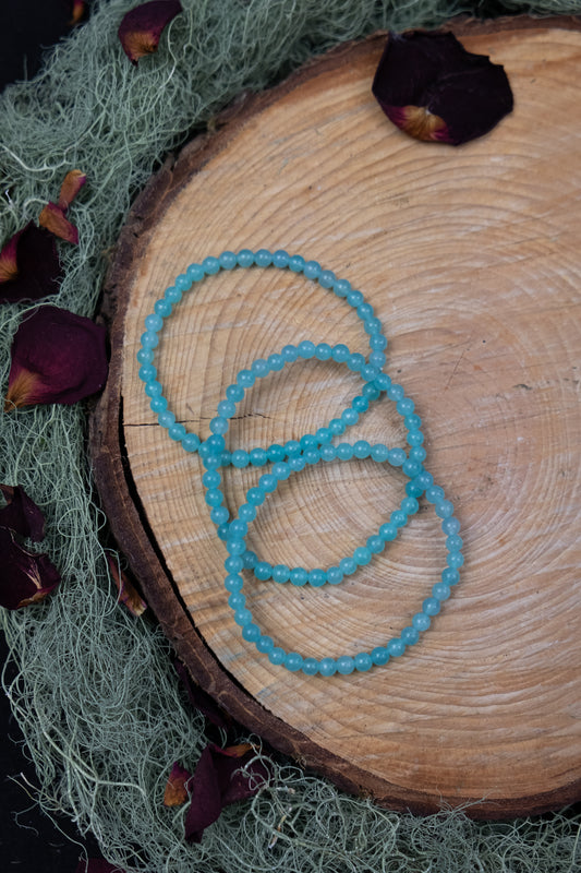 Amazonite Crystal Bracelet for Children, Calming Gemstone for Balance, Soothing Energy Stone for Confidence and Harmony