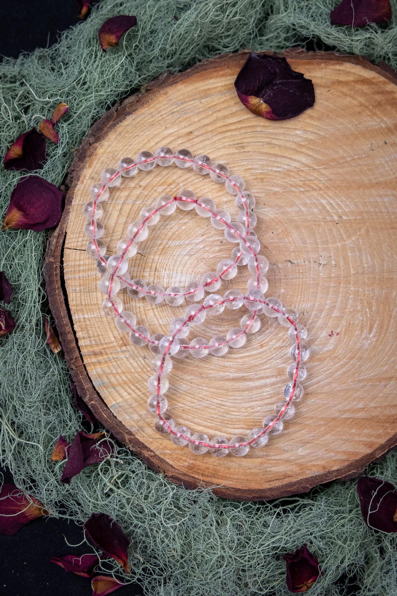 Himalayan Quartz Crystal Bracelet, Natural Clear Quartz Gemstone, 7mm Beads for Clarity, Energy Amplification, Spiritual Connection
