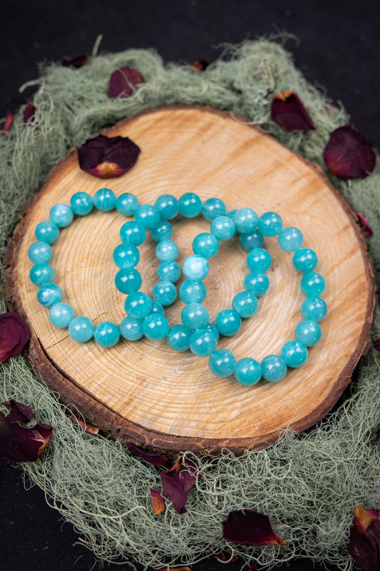 Amazonite Crystal Bracelet, Genuine A Grade Gemstone, Calming Stone of Truth, Harmony and Balance