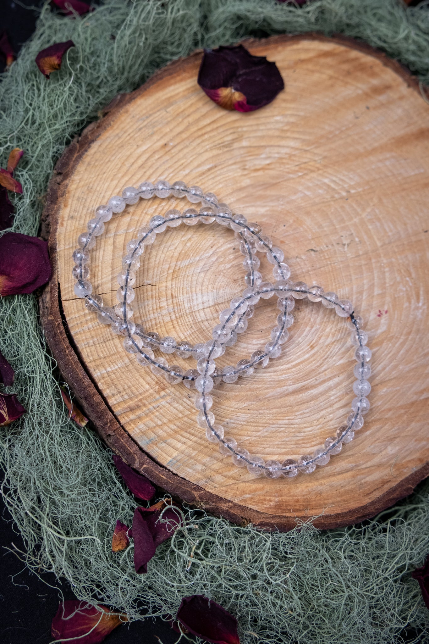 Fire Quartz Bracelet, Natural Hematoid Quartz Gemstone, 6mm Beads, Brazilian Crystal for Energy Balance & Vitality