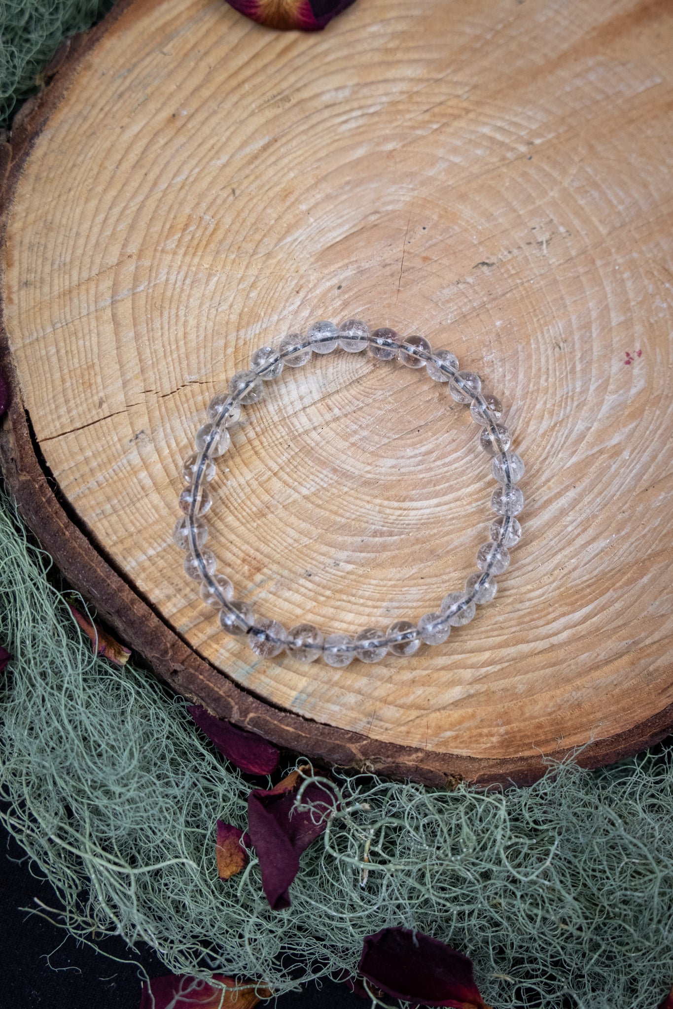 Fire Quartz Bracelet, Natural Hematoid Quartz Gemstone, 6mm Beads, Brazilian Crystal for Energy Balance & Vitality