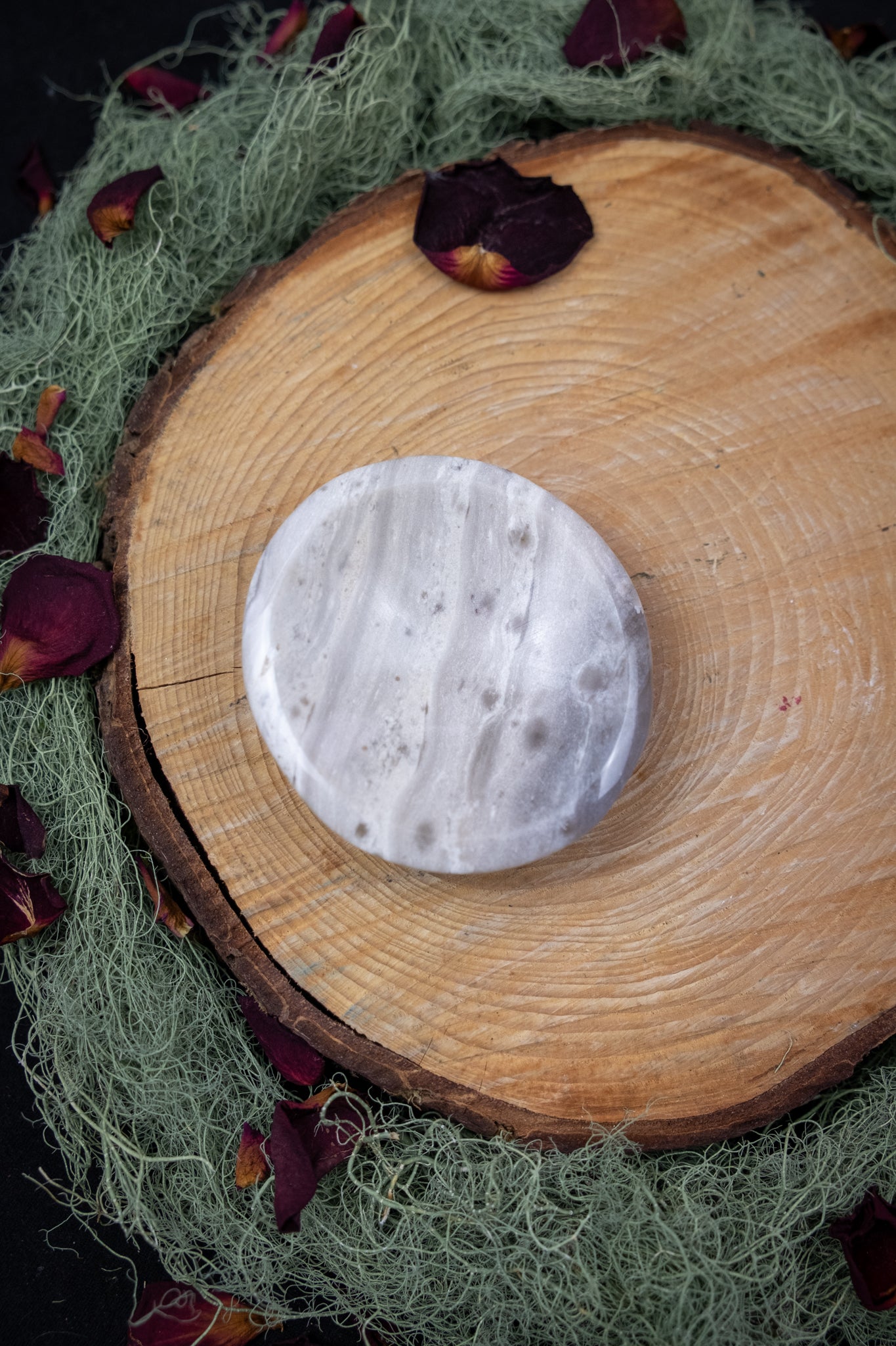 Ocean Jasper Crystal Bowl, Healing Gemstone Dish for Meditation, Energy Cleansing and Calming Home Décor