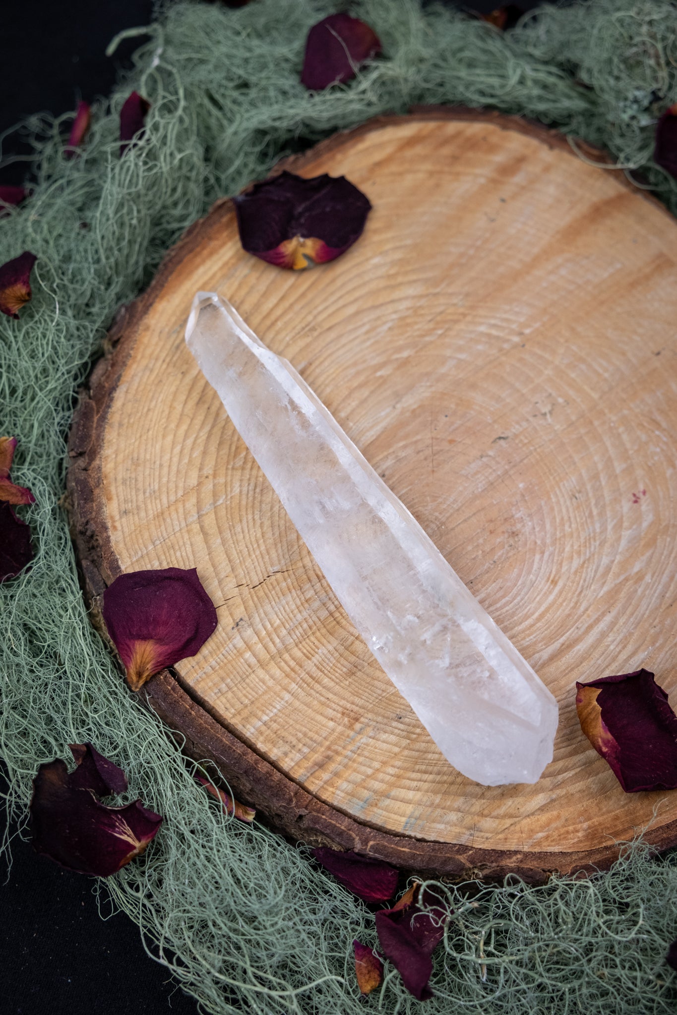 Natural Diamantina Quartz Point, High Grade Brazilian Crystal, Clear Quartz Stone for Energy Amplification and Clarity