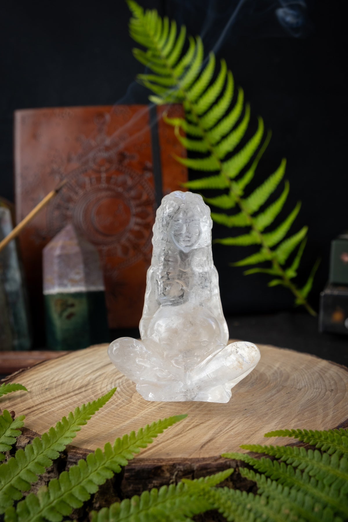 Gaia Goddess Clear Quartz Crystal.