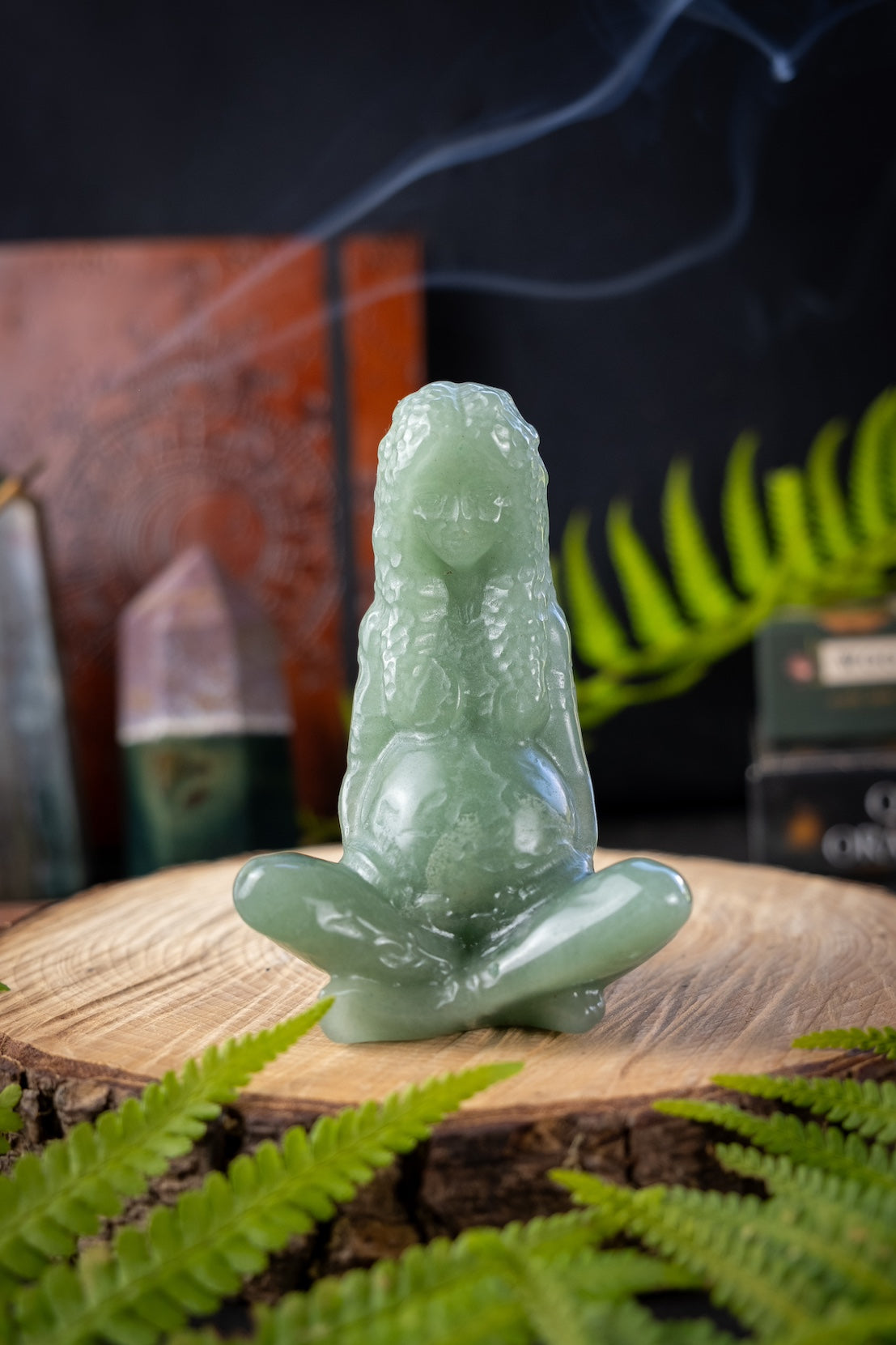 Gaia Goddess Green Aventurine Crystal.