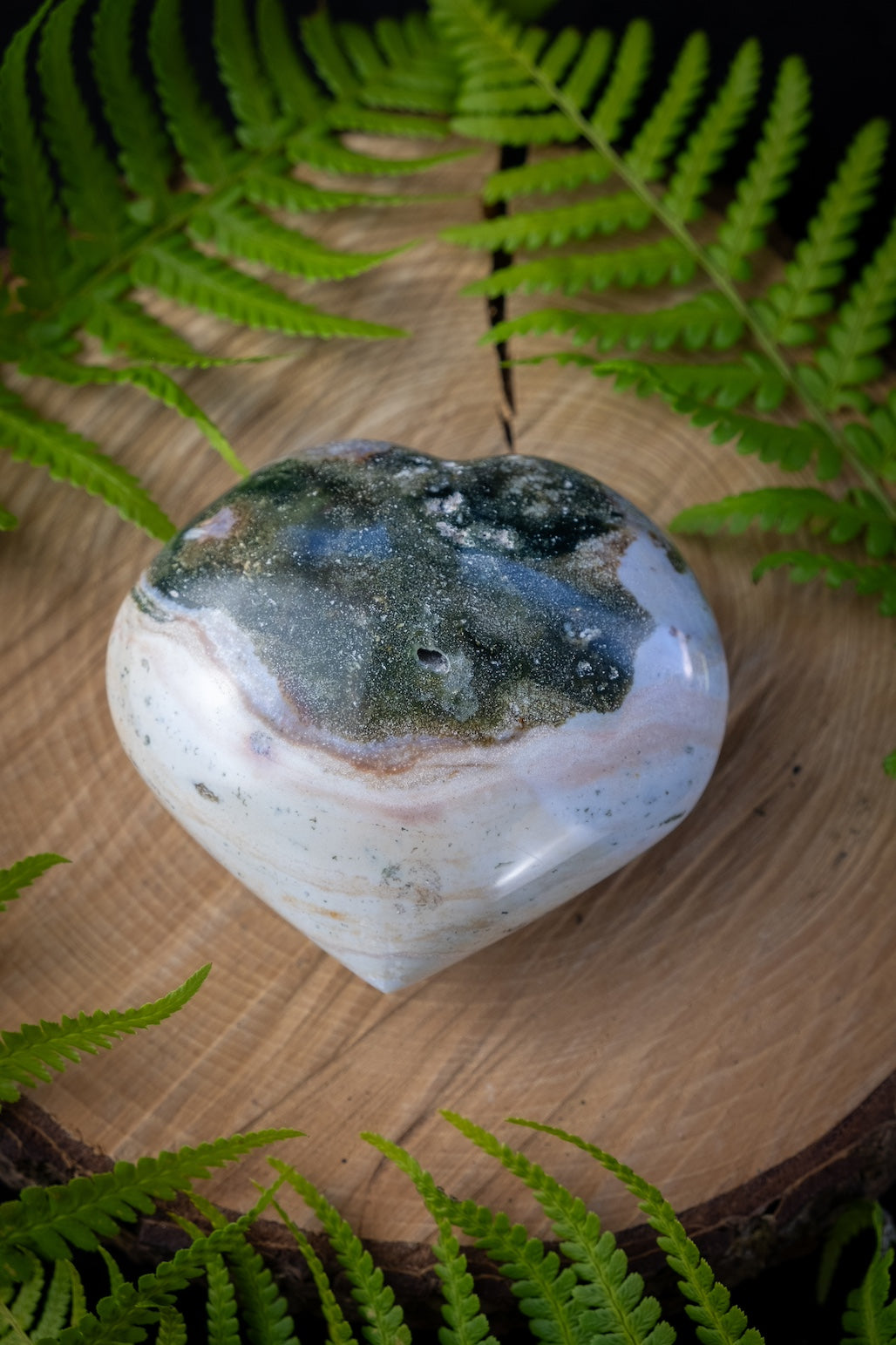 Ocean Jasper crystal heart.