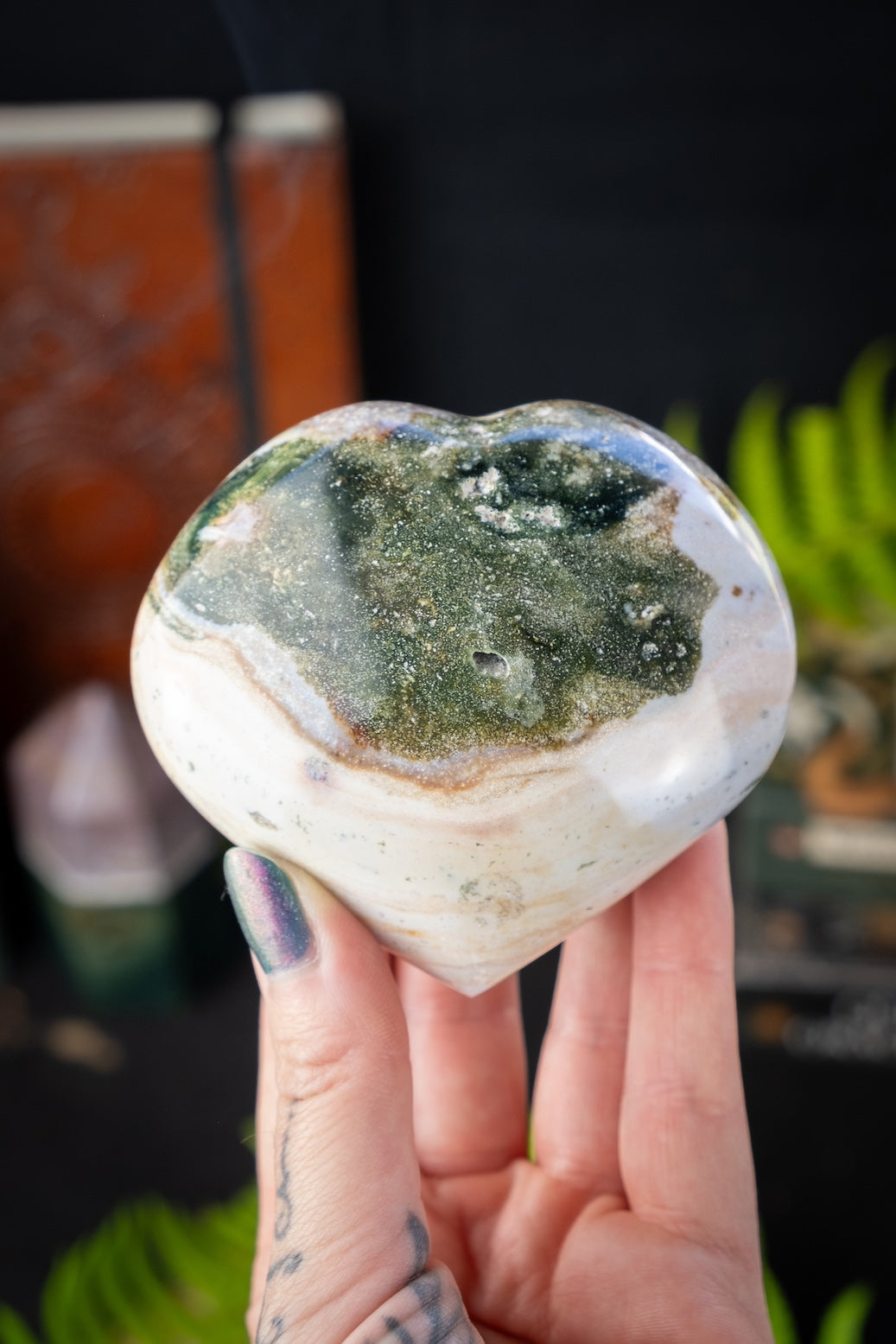 Ocean Jasper crystal heart.