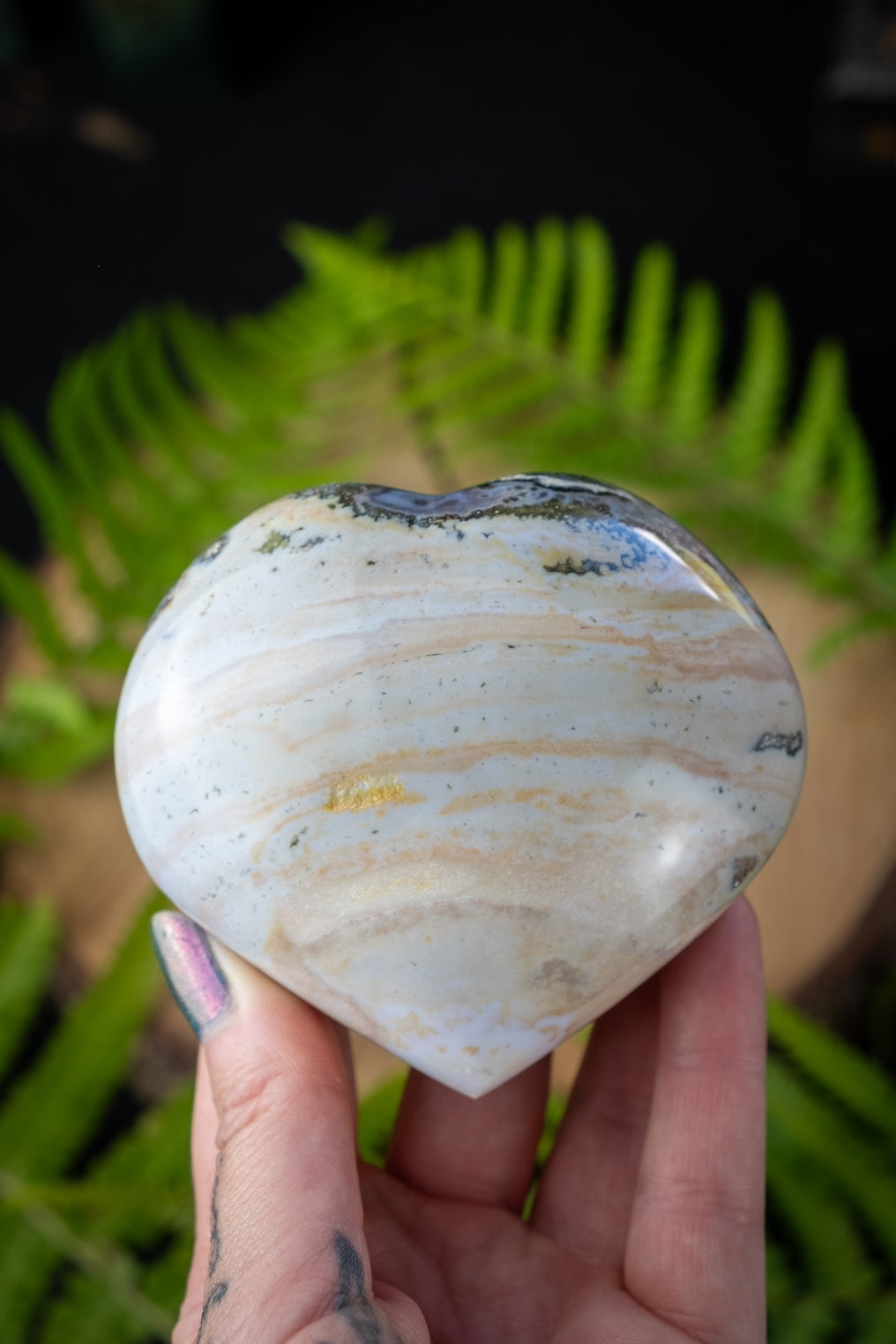 Ocean Jasper crystal heart.