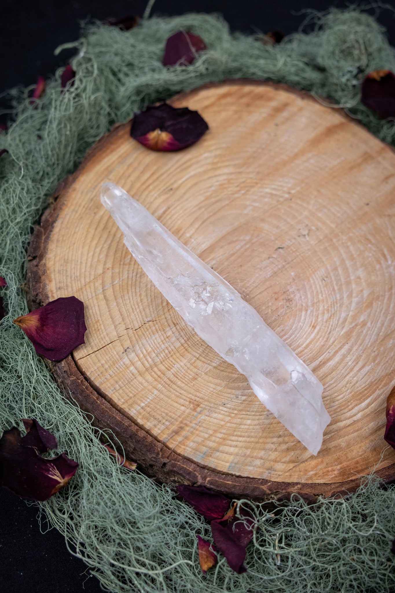 Natural Diamantina Quartz Point, High Grade Brazilian Crystal, Clear Quartz Stone for Energy Amplification and Clarity