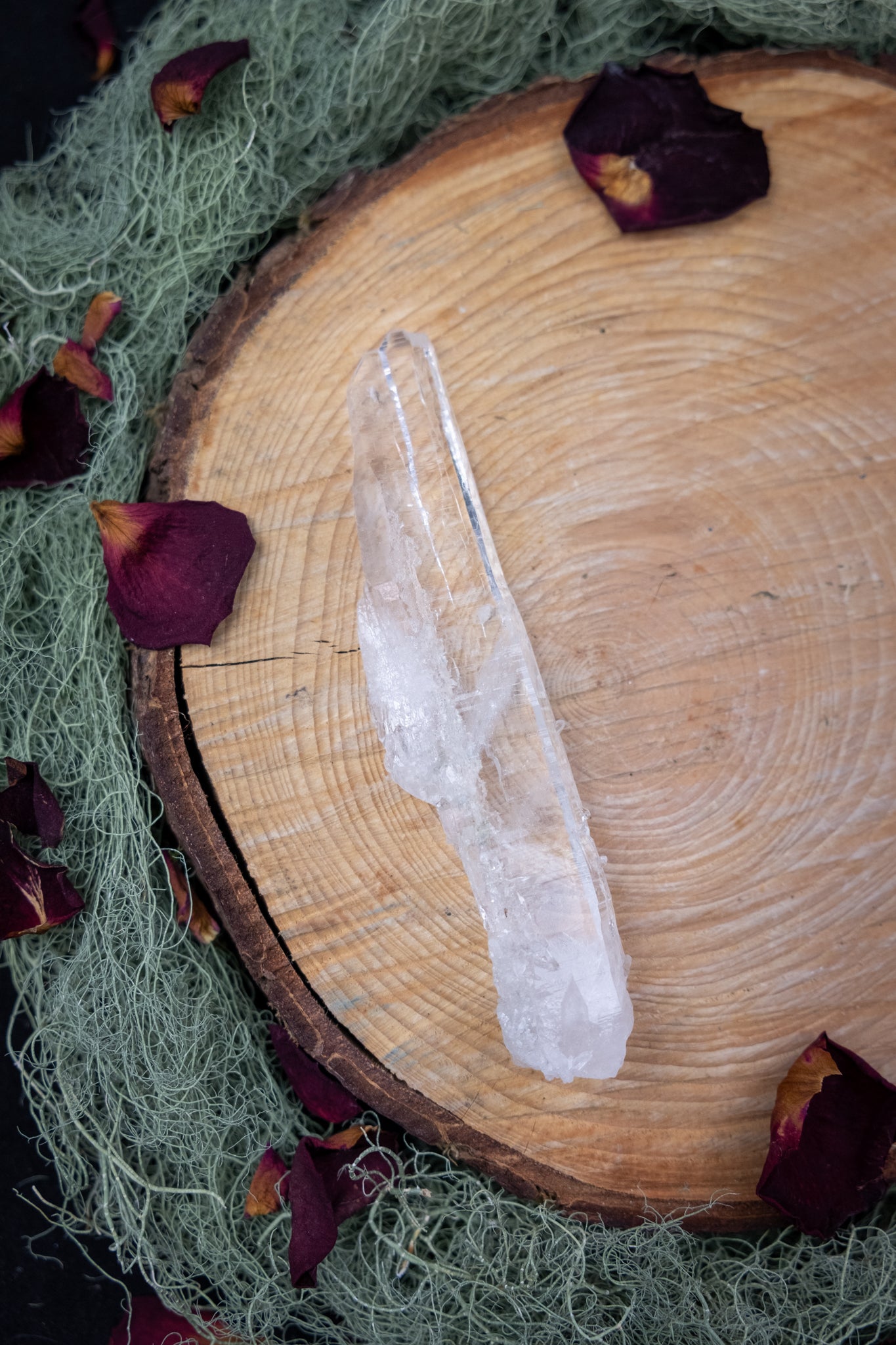 Natural Diamantina Quartz Point, High Grade Brazilian Crystal, Clear Quartz Stone for Energy Amplification and Clarity