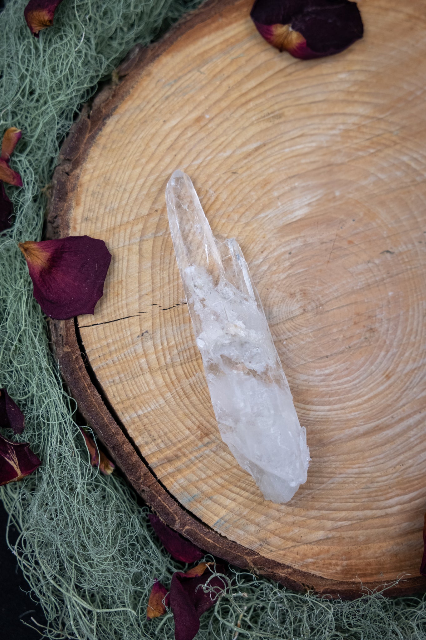 Natural Diamantina Quartz Point, High Grade Brazilian Crystal, Clear Quartz Stone for Energy Amplification and Clarity