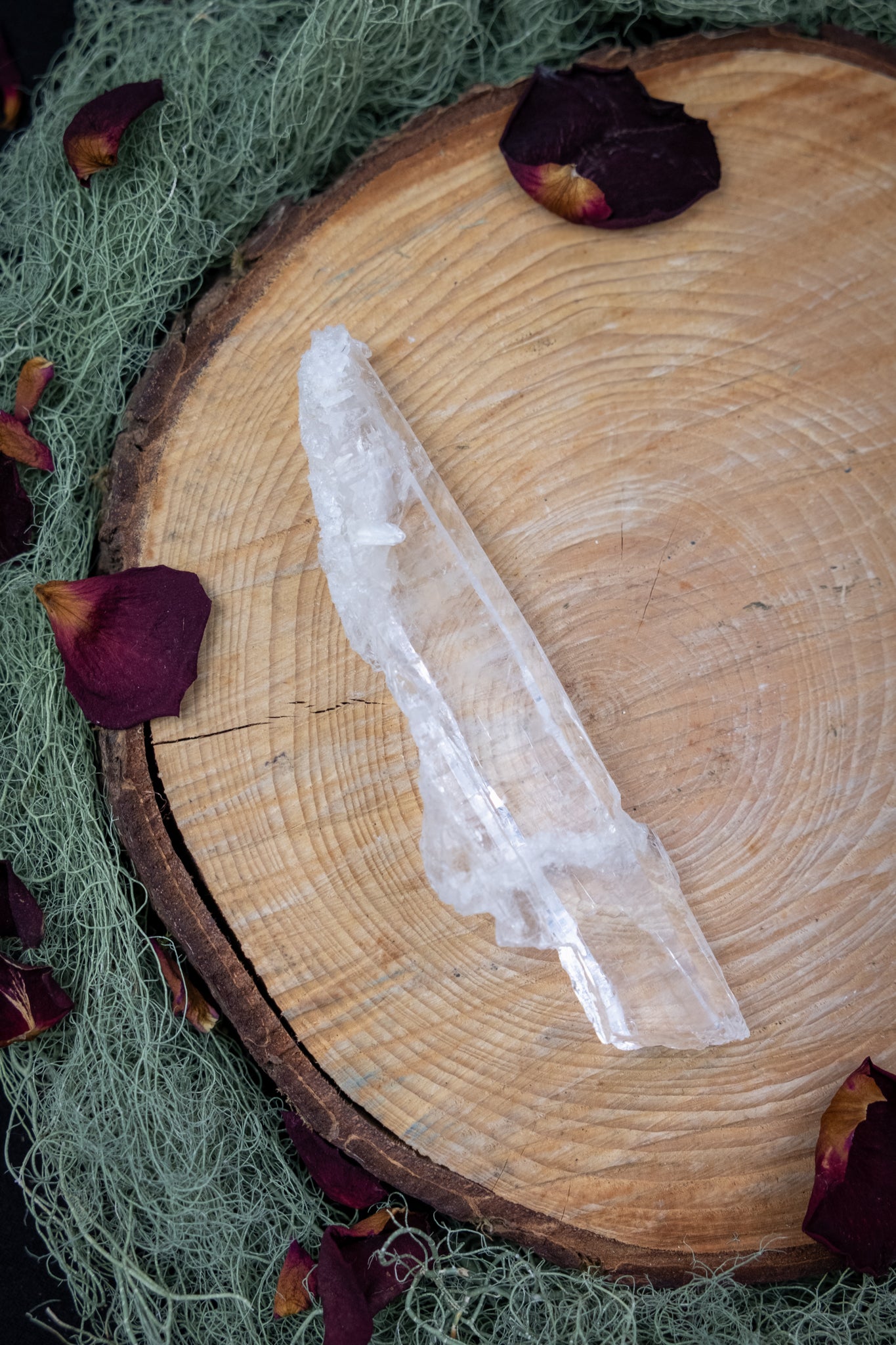 Natural Diamantina Quartz Point, High Grade Brazilian Crystal, Clear Quartz Stone for Energy Amplification and Clarity