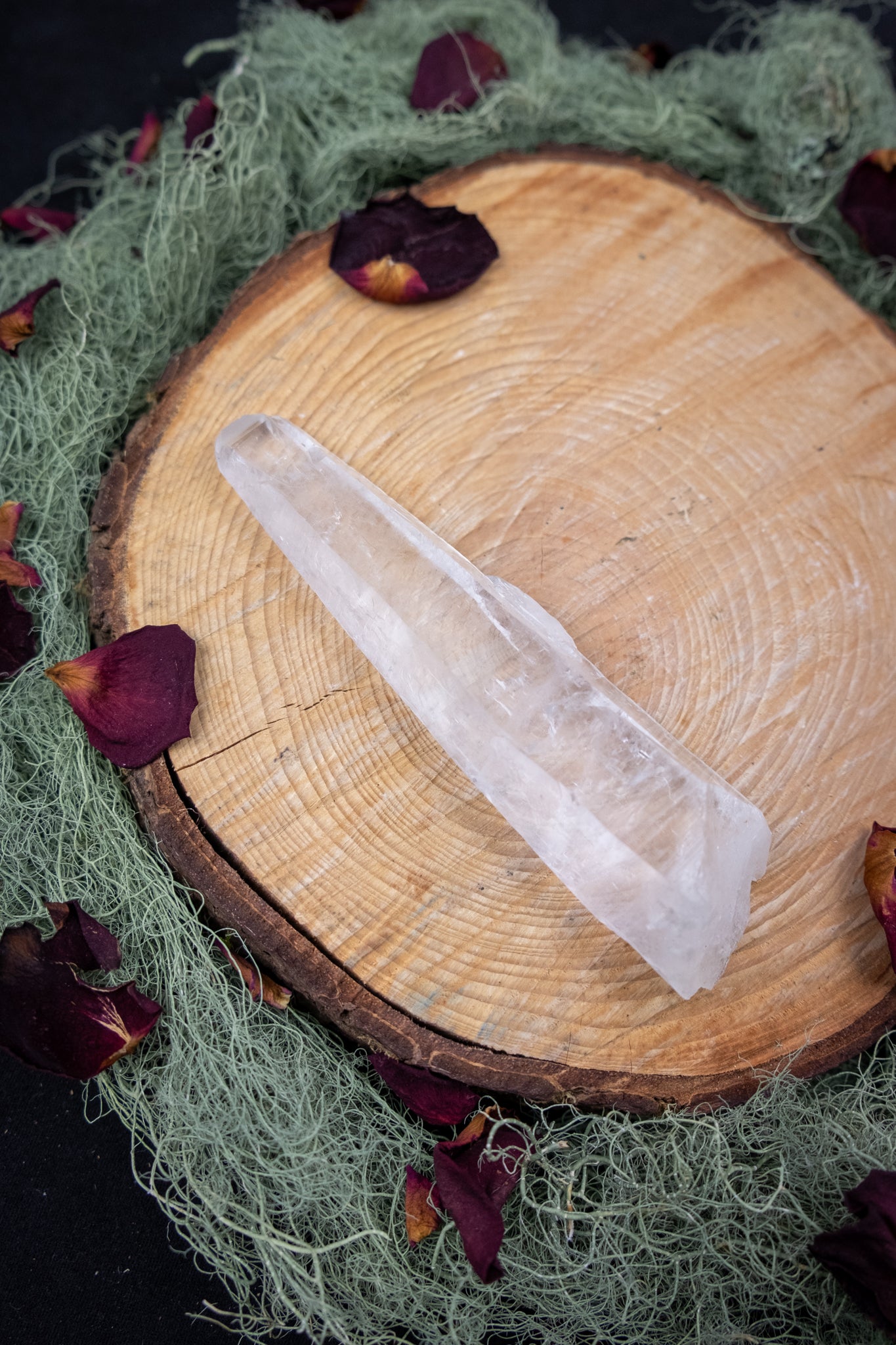 Natural Diamantina Quartz Point, High Grade Brazilian Crystal, Clear Quartz Stone for Energy Amplification and Clarity