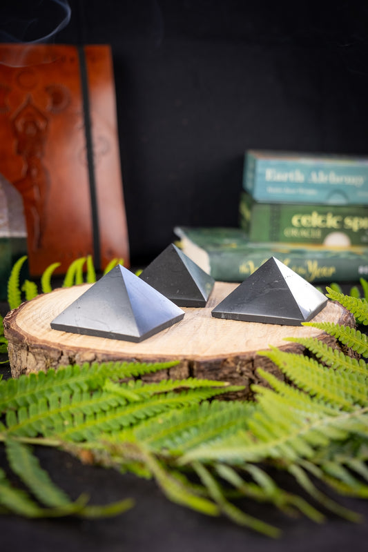 Shungite crystal pyramid, ethically sourced shungite, Grounding gemstone, Protective crystal, EMF crystal, black crystal, Premium grade shungite, Ethically sourced