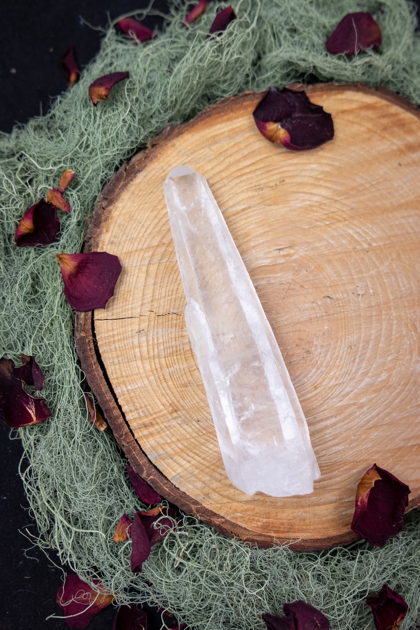 Natural Diamantina Quartz Point, High Grade Brazilian Crystal, Clear Quartz Stone for Energy Amplification and Clarity