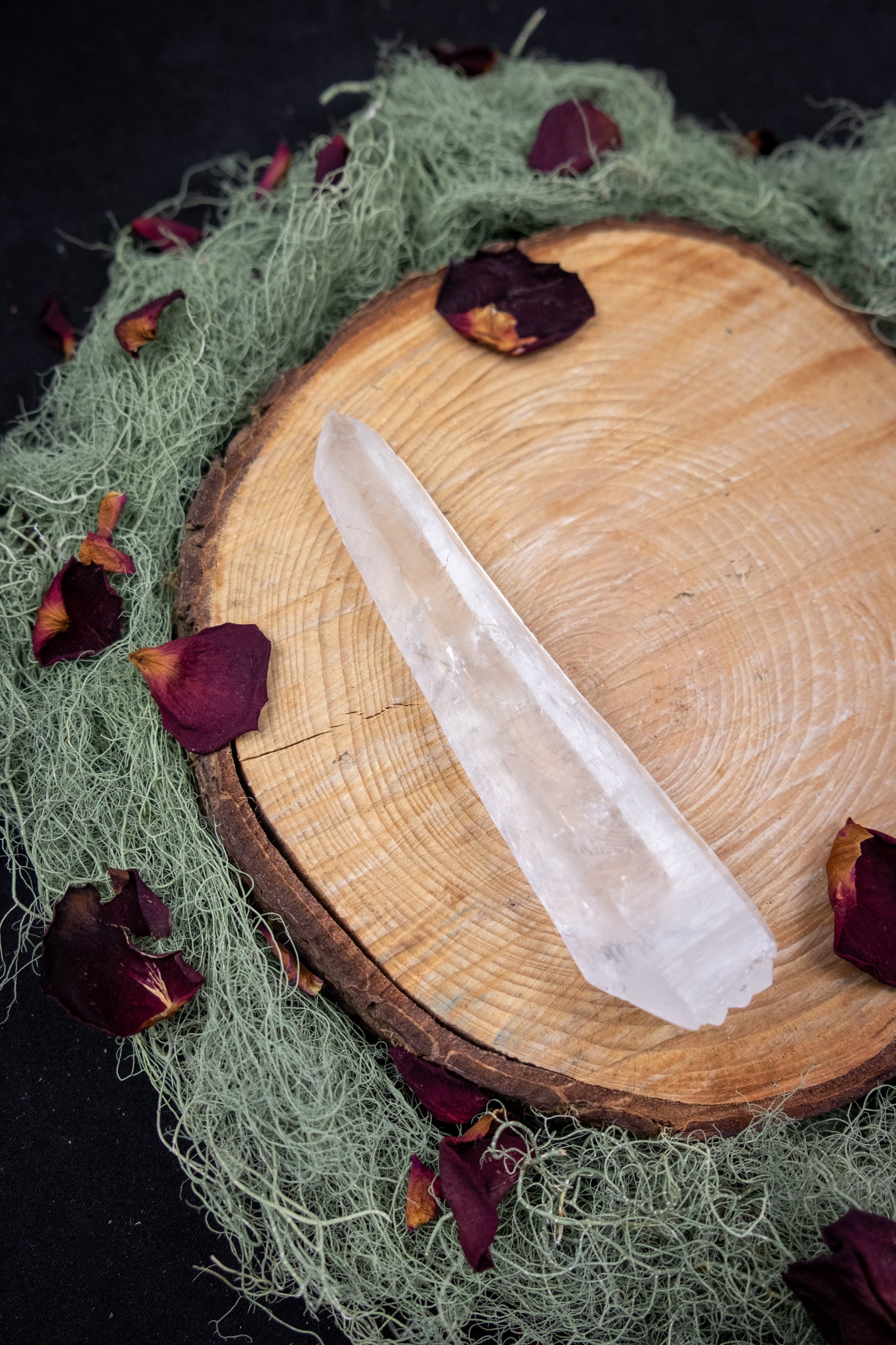 Natural Diamantina Quartz Point, High Grade Brazilian Crystal, Clear Quartz Stone for Energy Amplification and Clarity