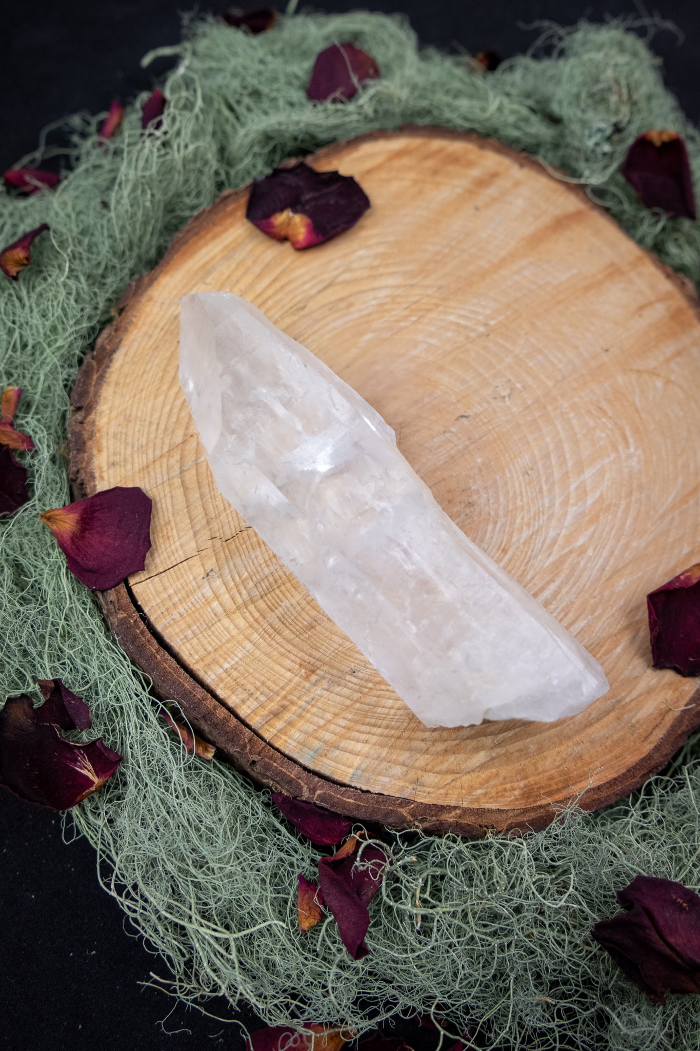 Natural Diamantina Quartz Point, High Grade Brazilian Crystal, Clear Quartz Stone for Energy Amplification and Clarity