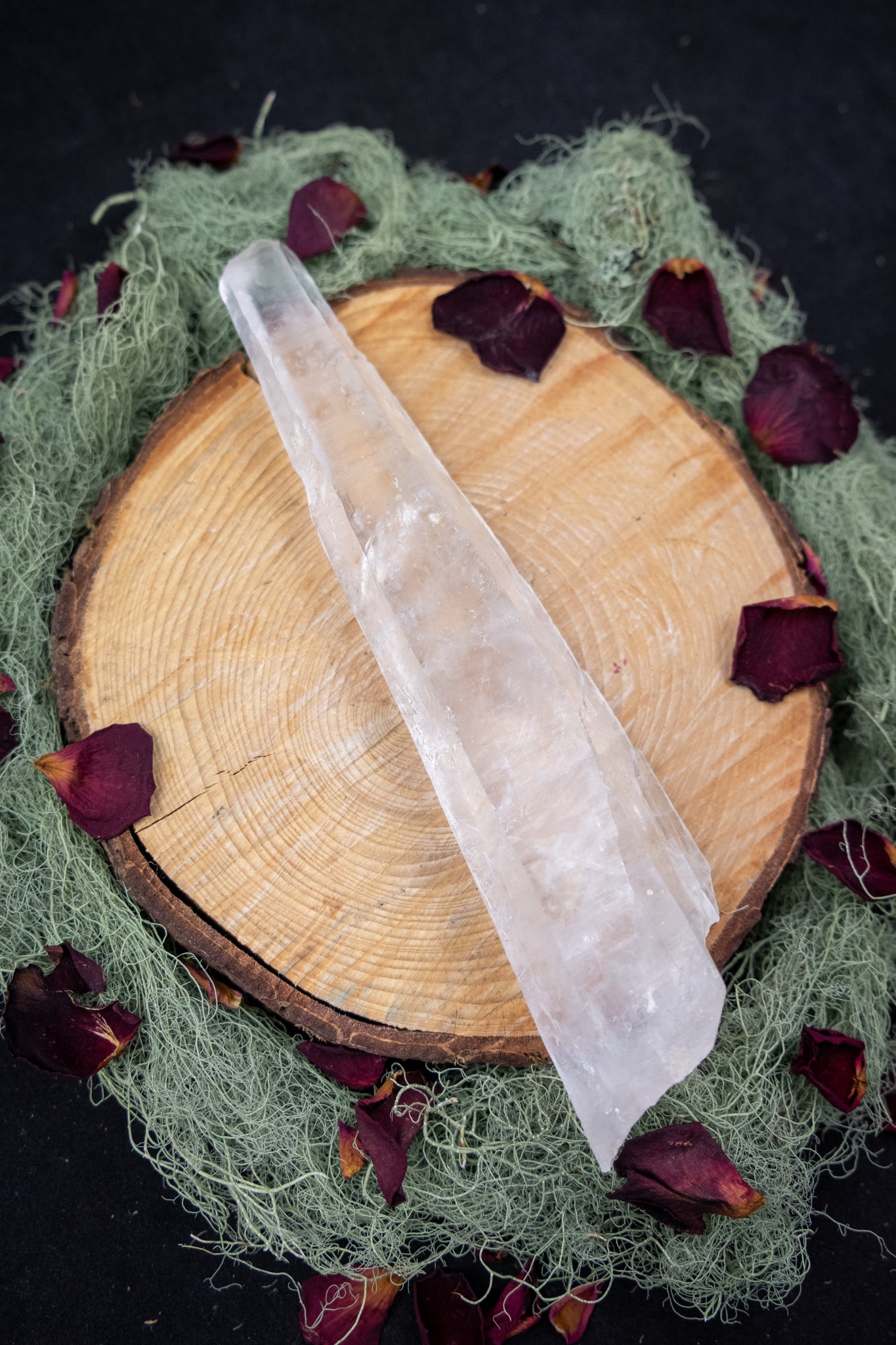 Natural Diamantina Quartz Point, High Grade Brazilian Crystal, Clear Quartz Stone for Energy Amplification and Clarity