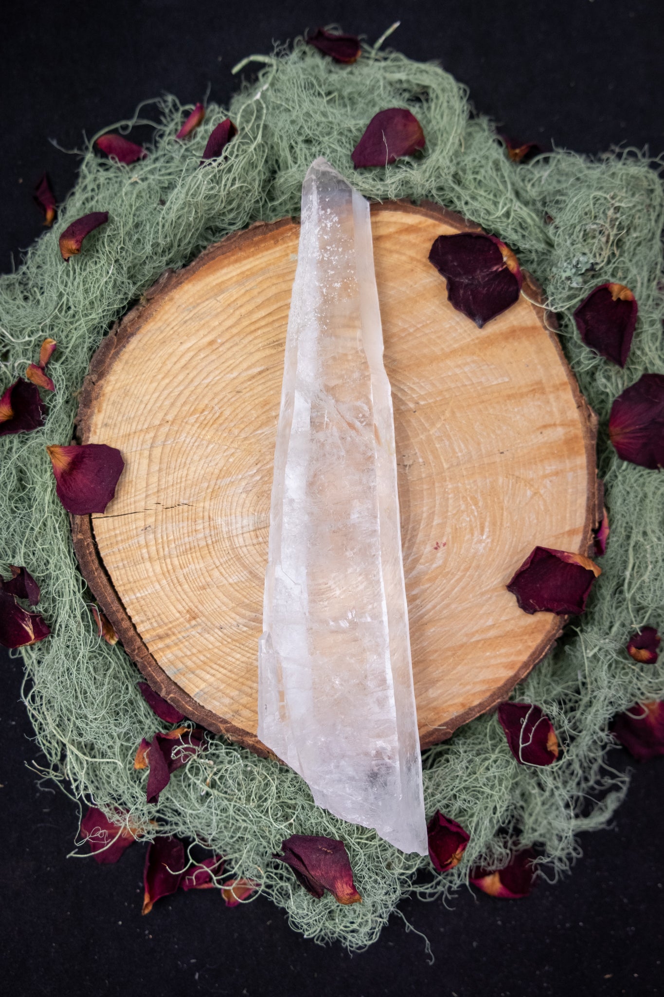 Natural Diamantina Quartz Point, High Grade Brazilian Crystal, Clear Quartz Stone for Energy Amplification and Clarity