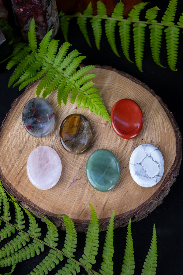 Crystal worry stones, Thumb stone, Anti anxiety tool, Meditation Crystal.