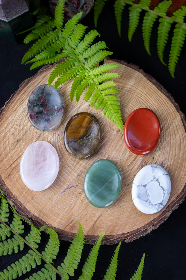 Crystal worry stones, Thumb stone, Anti anxiety tool, Meditation Crystal.