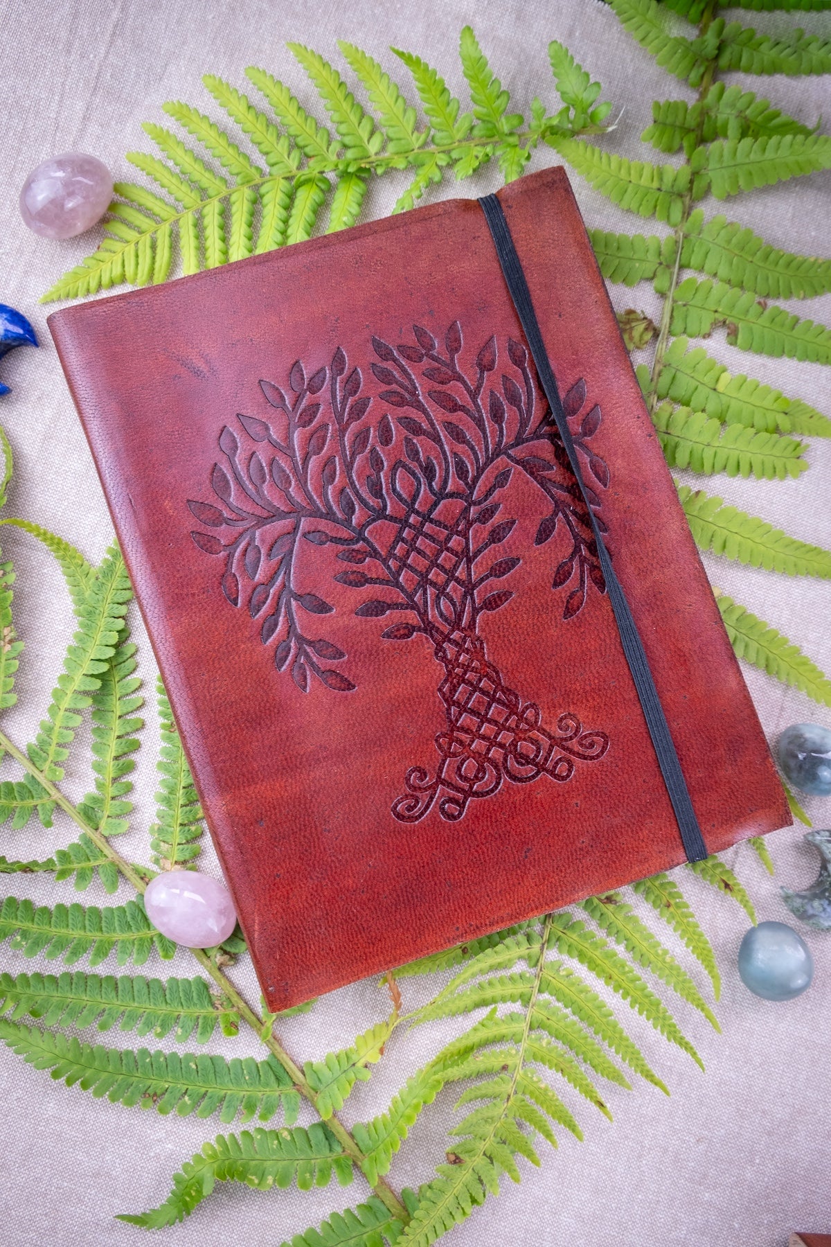 Tree of life journal. Leather, vegetable tanned, handmade, notebook,