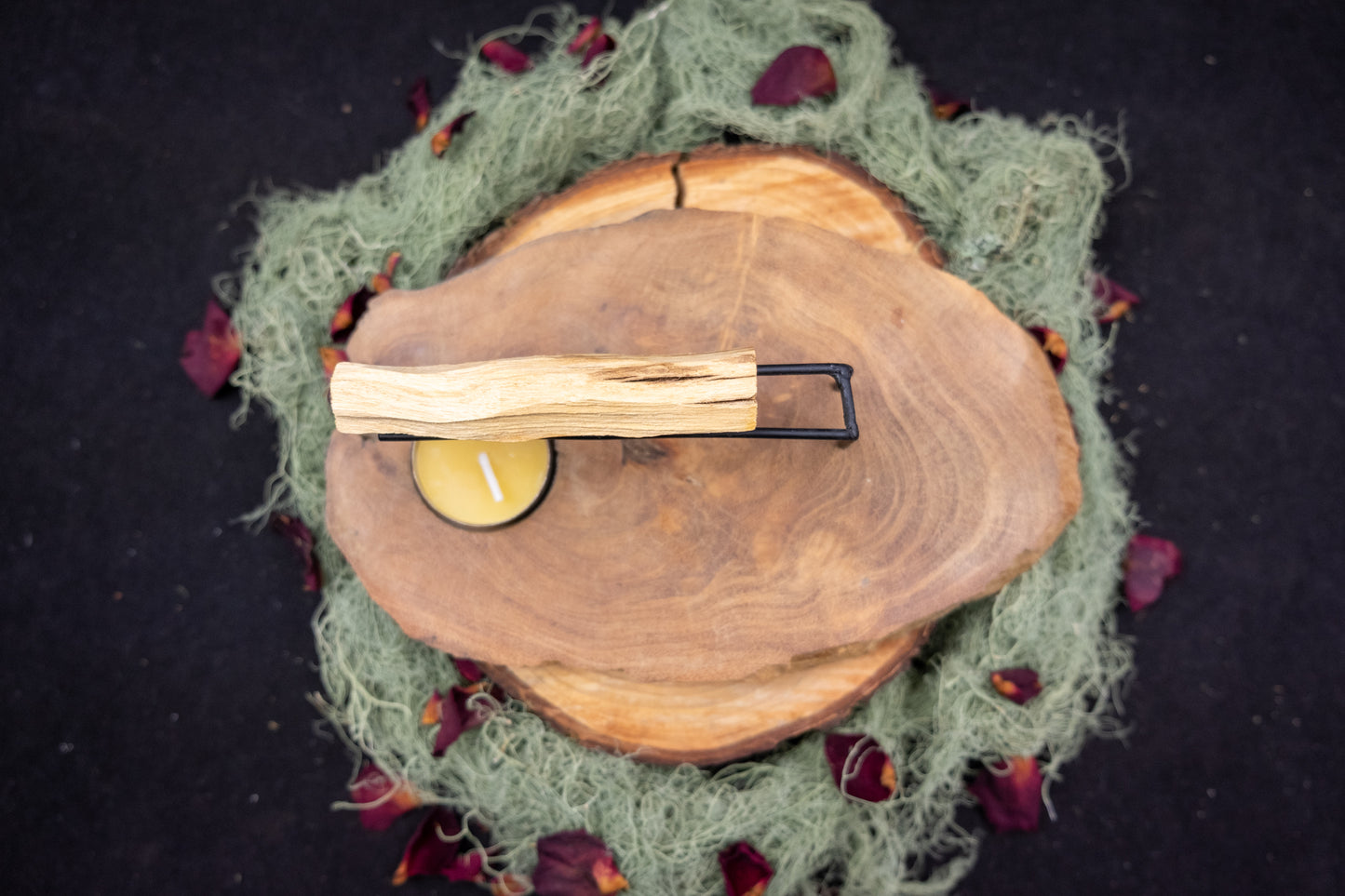 Palo Santo Holder, Wooden Palo Santo Burner, Natural Gamal Wood Incense Heater, Handmade in Indonesia