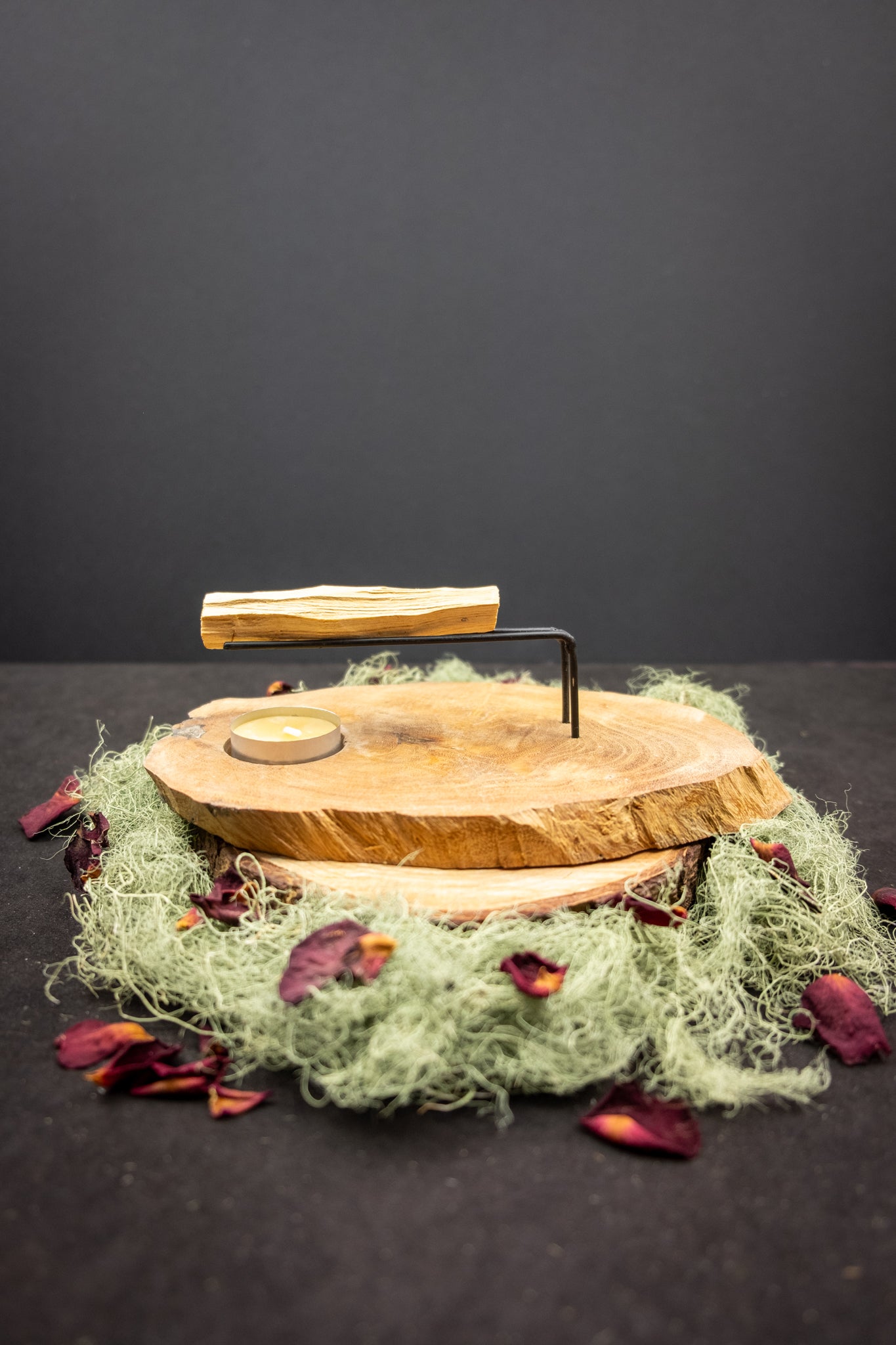 Palo Santo Holder, Wooden Palo Santo Burner, Natural Gamal Wood Incense Heater, Handmade in Indonesia