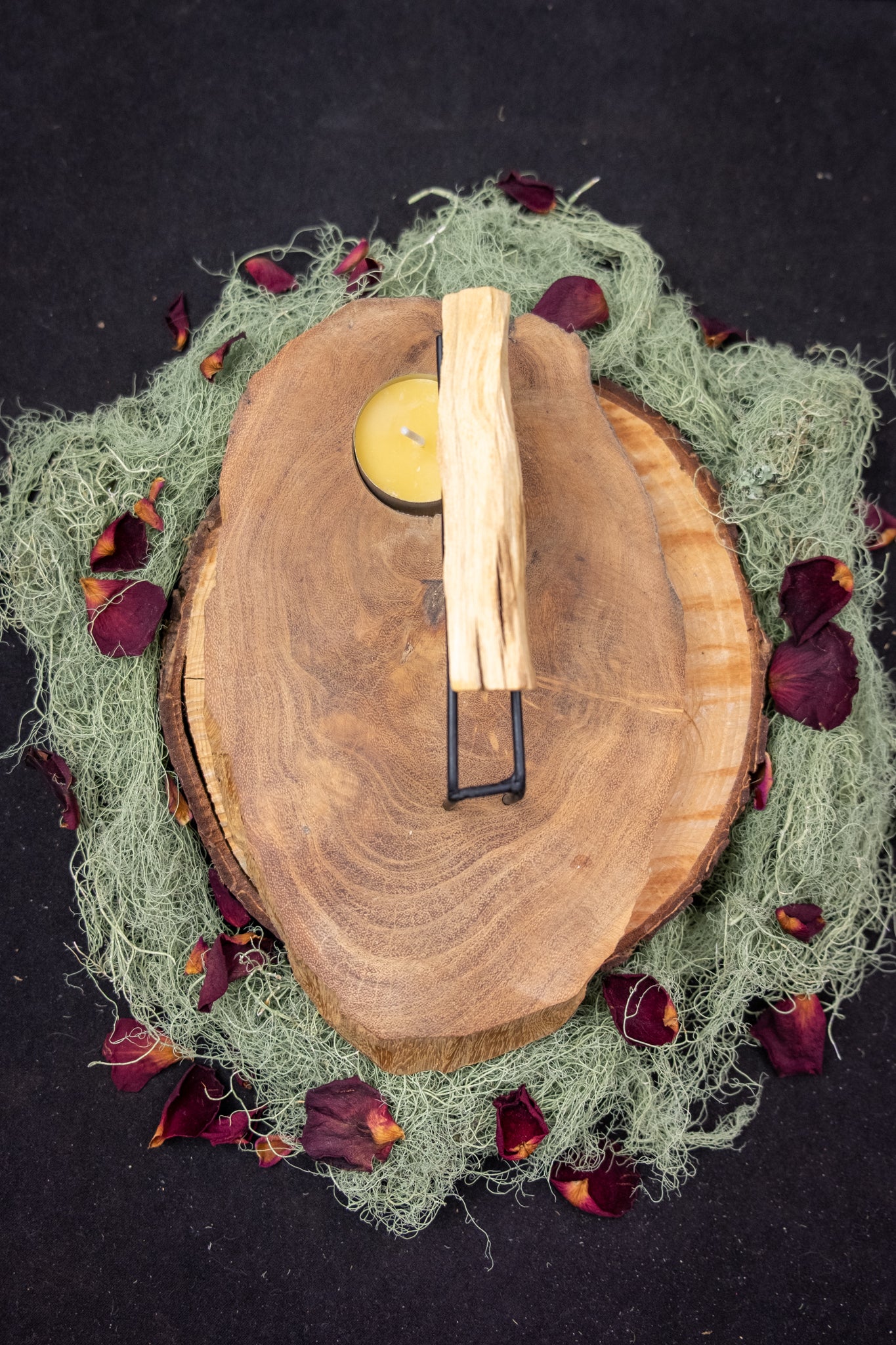 Palo Santo Holder, Wooden Palo Santo Burner, Natural Gamal Wood Incense Heater, Handmade in Indonesia