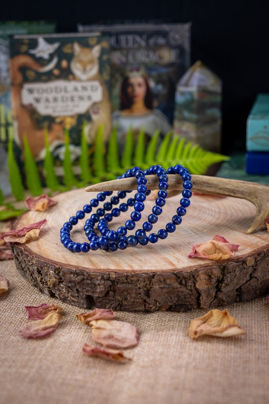 Lapis Lazuli Crystal Bracelets, Release stress allowing for peace and serenity.