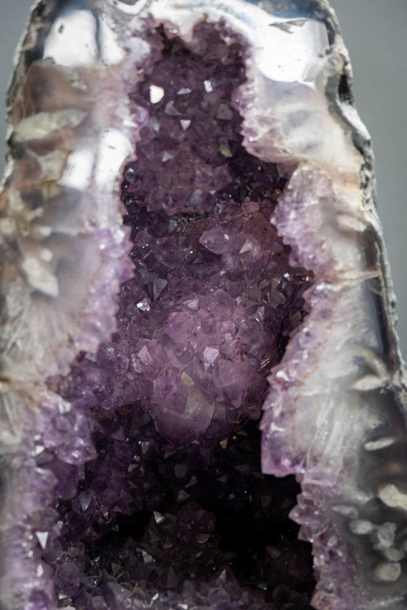 Rare Amethyst Cathedral with Flower Formations, Deep Healing Crystal, Spiritual Protection and Inner Peace Stone Geode