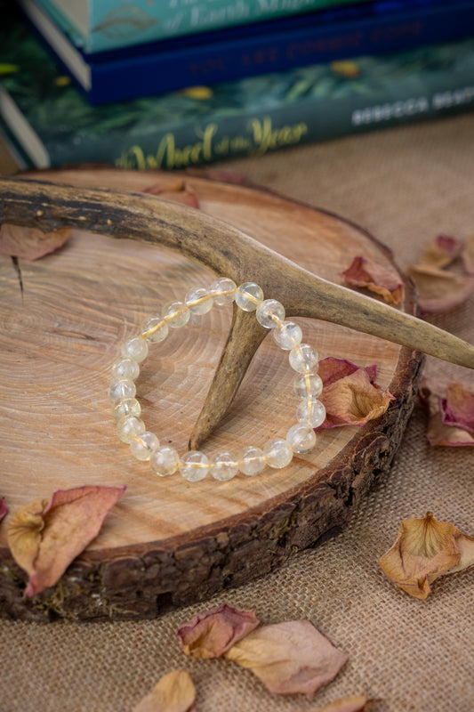 Natural Citrine crystal bracelet, Manifesting crystal, Attract abundance, prosperity, wealth and health