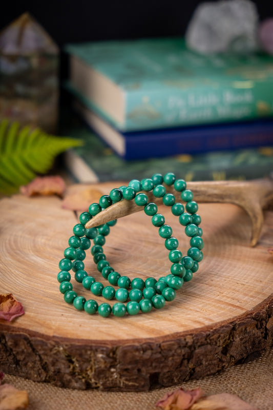 Malachite Crystal Bracelet, Balancing, soothing and detoxifying crystal, Crystal for transformation and change