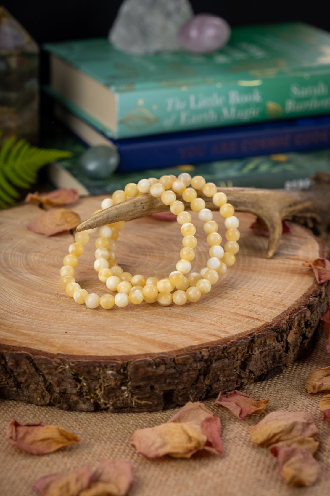 Orange Calcite Crystal Bracelet, Enhance creativity, Helps with emotional issues, Soothes and calms.