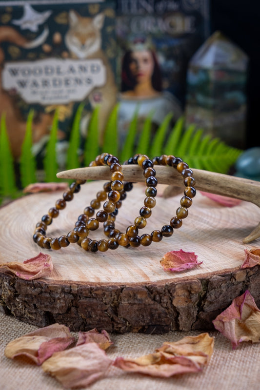 Tigers Eye crystal bracelet, Crystal for Courage and balance.