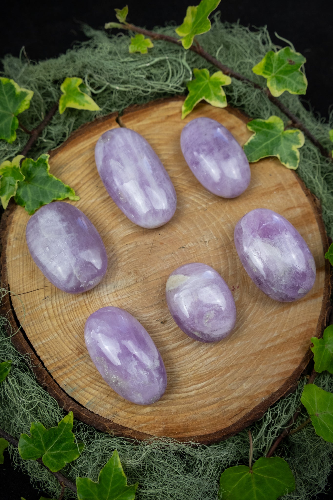 Kunzite Palm Stone Crystal, High Grade Purple Gem for Heart Healing, Calm Energy and Emotional Balance