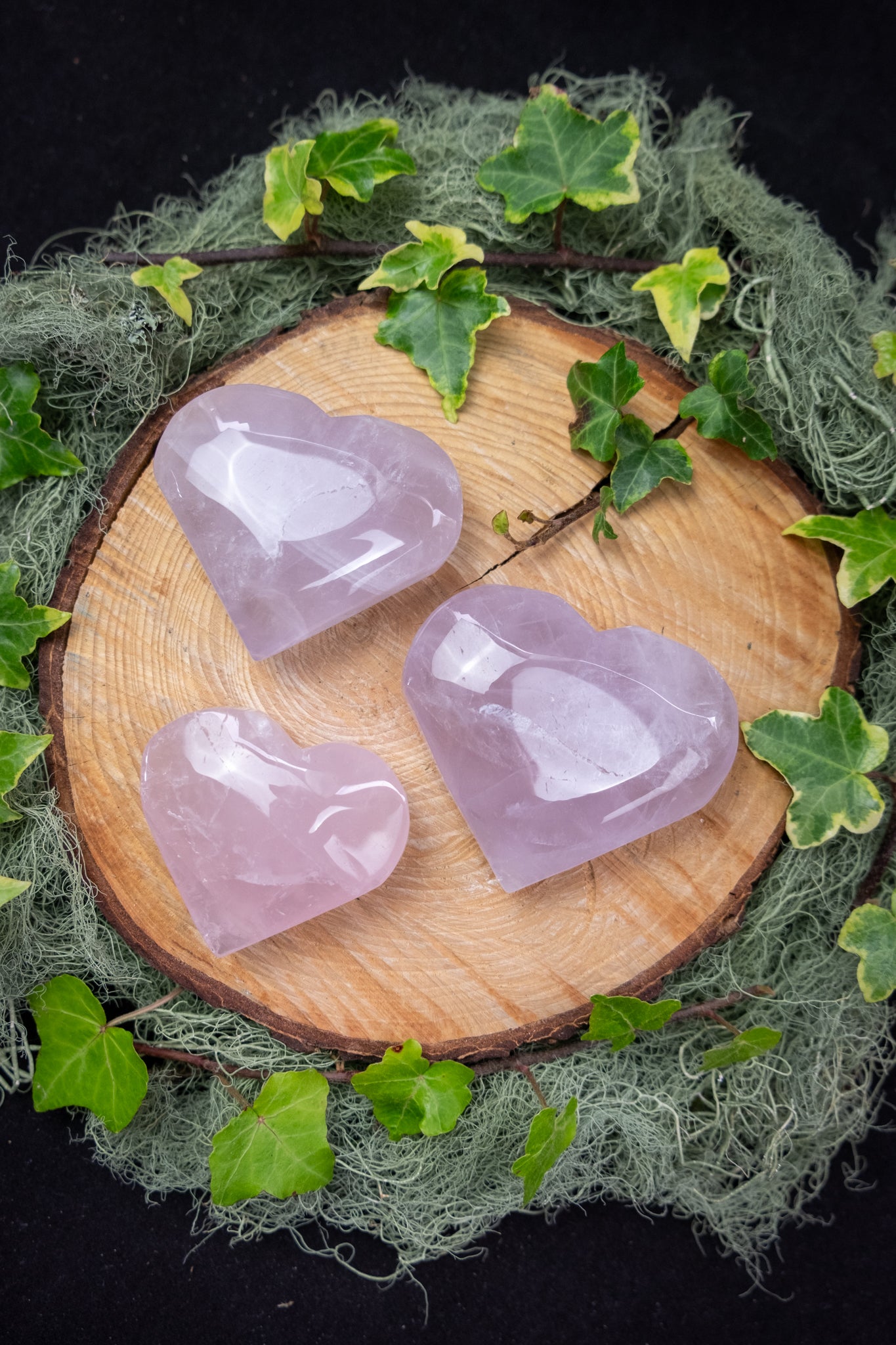 Rose Quartz Heart Crystal Gem, High Grade Lilac Rose Quartz Stone for Love Healing and Calm Energy
