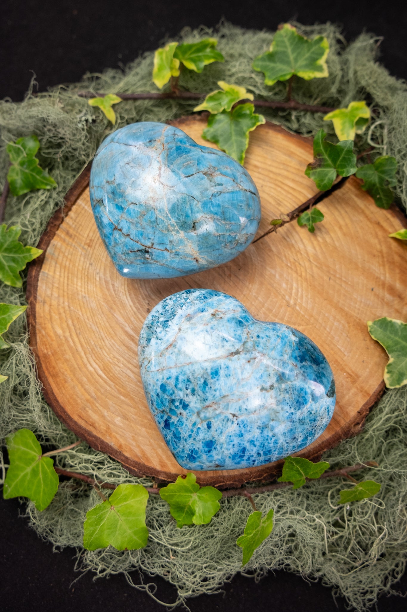 Apatite Heart Crystal, High Grade Blue Gemstone Heart, Intuitively Chosen Healing Stone for Clarity Manifestation Calm
