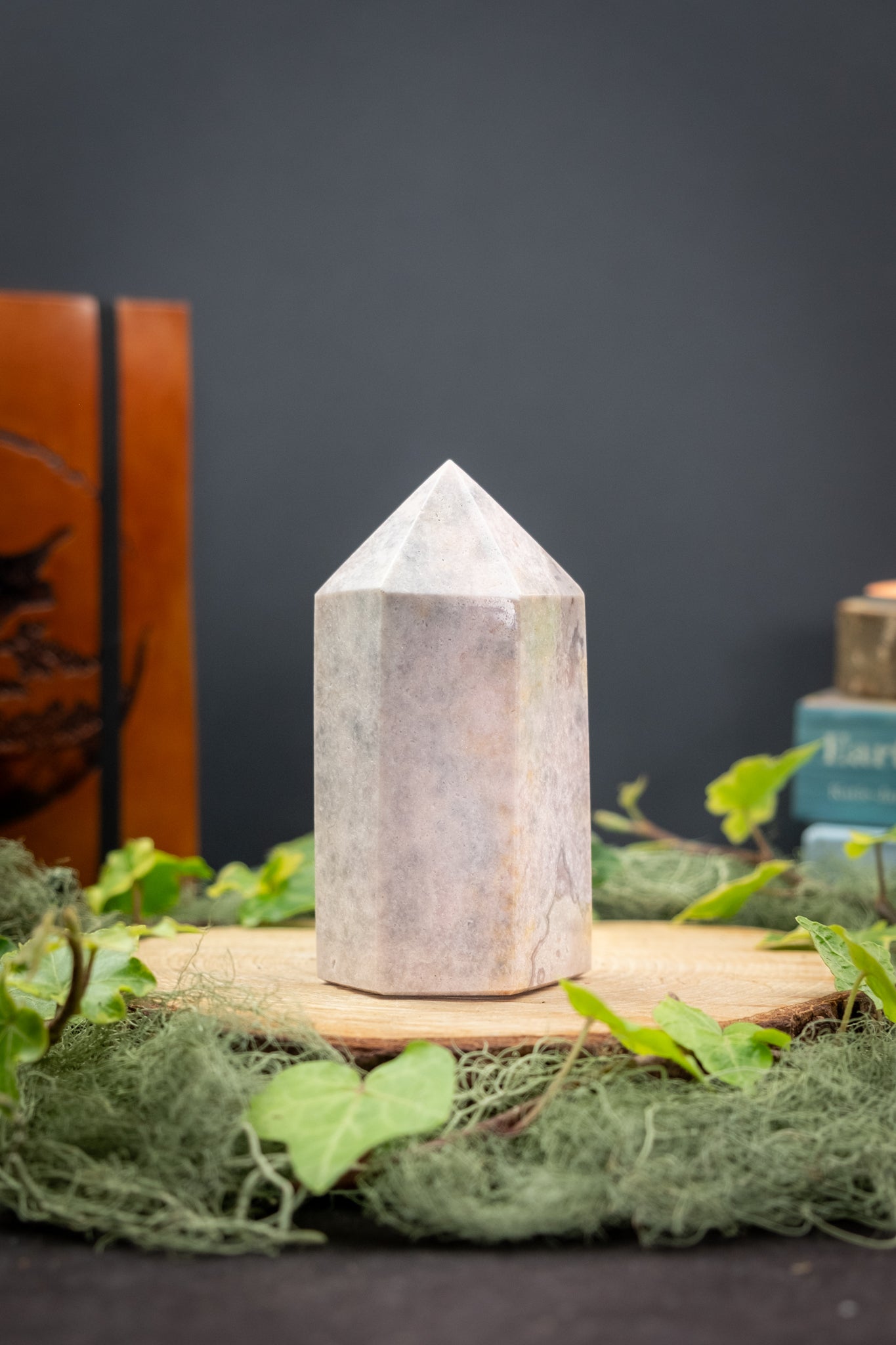 Pink Amethyst Tower, Drusy Crystal Point, Heart Healing Stone for Emotional Balance, Ethically Sourced from Brazil