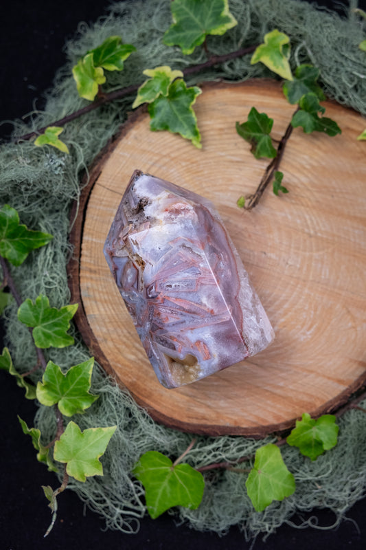 Pink Amethyst Freeform, Unusual Formation Crystal Stone for Emotional Healing and Heart Awakening, Ethically Sourced from Brazil