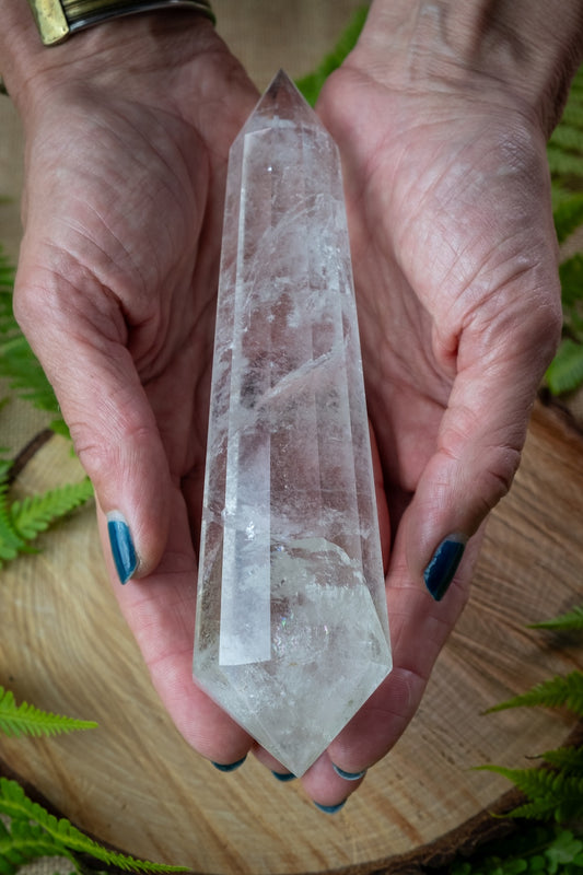 Lemurian Crystal Vogel Wand, Maximise the amplification and transmission of Universal energy, Starseed, healers, lightworker crystal.