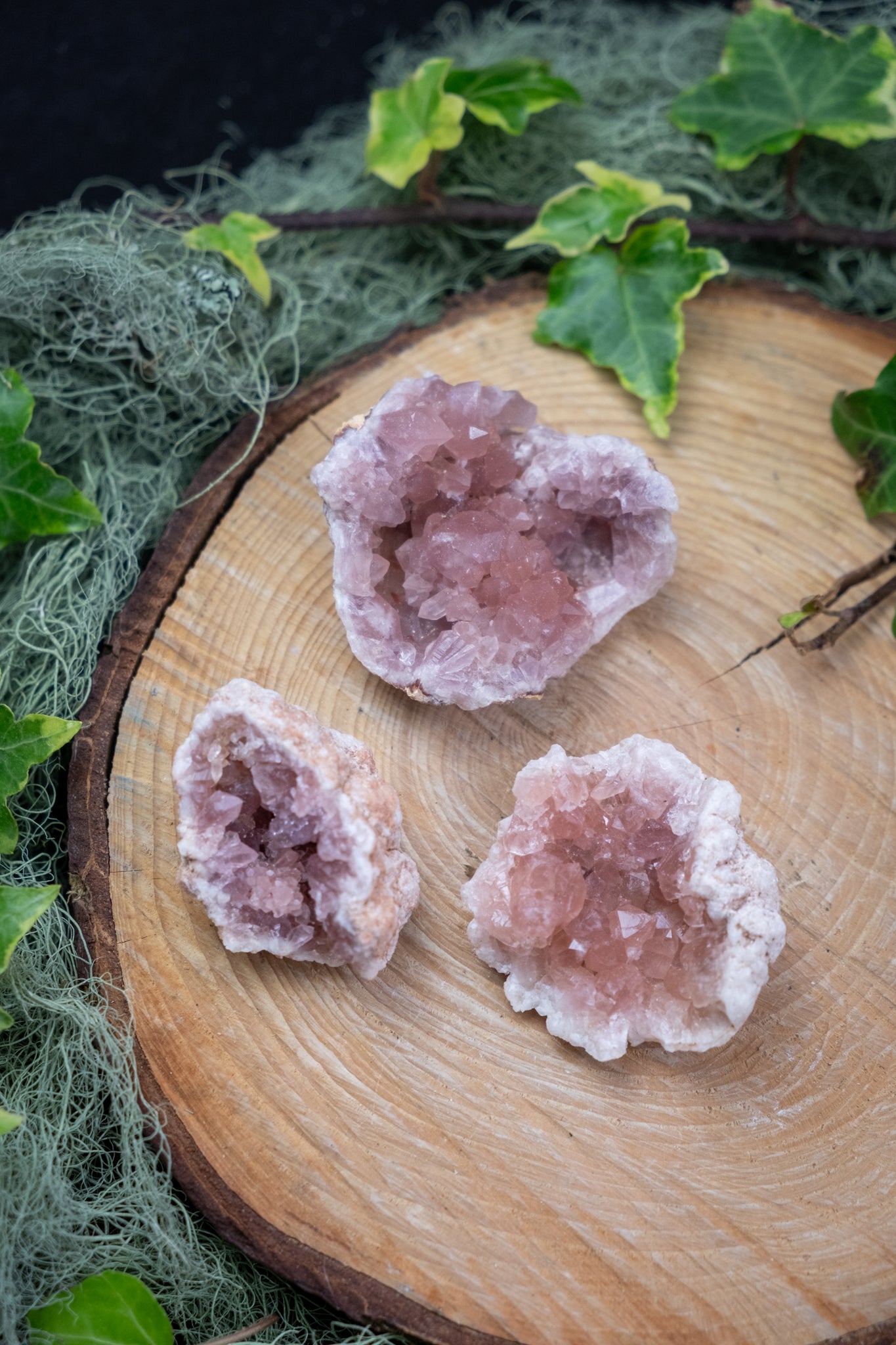 Pink Amethyst Geode Crystal, High Grade Sparkly Pink Amethyst Gemstone Geode, Natural Soothing Stone for Calm Healing Balance, Intuitively Chosen